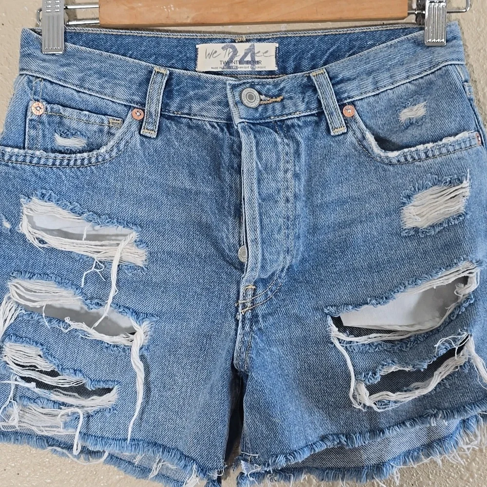 Free People Distressed Denim Women Shorts